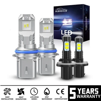 Para Ford Taurus 2000-2005 2006 2007 Faros LED Hi/Lo+Kit de luces antiniebla - Imagem 1 de 4