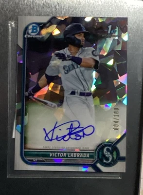 2022 Bowman Chrome VICTOR LABRADA Auto 1st Atomic Refractor /100 🔥 - Image 1 of 2