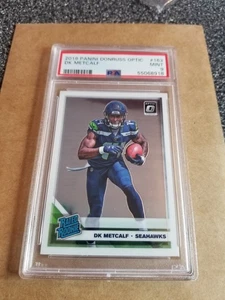 DK METCALF 2019 DONRUSS OPTIC RATED ROOKIE RC #163 PSA 9 MINT STEELERS SEAHAWKS - Picture 1 of 6