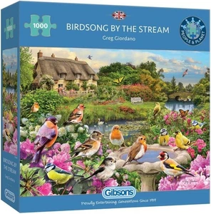 NEW Gibsons Jigsaw Puzzle 1000 Pieces Birdsong by the Stream 9+ Ages - Picture 1 of 2