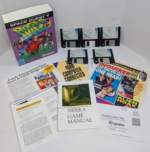 Space Quest V: Roger Wilco The Next Mutation DOS 3.5” HD VGA EGA Sierra Big Box - Foto 1 di 6