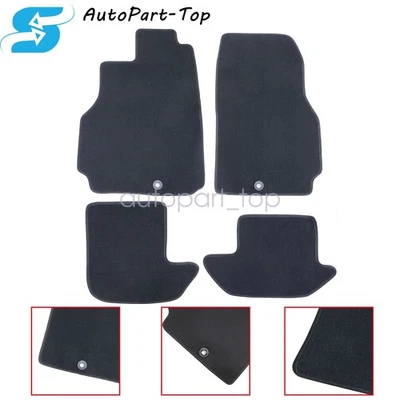 Nuevas alfombrillas de terciopelo delanteras y traseras negras 4 piezas para Nissan GT-R 2009-2021 Foto 1 de 4