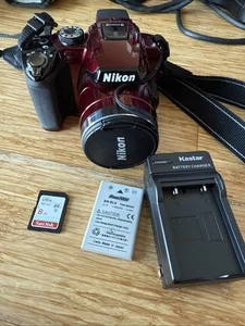 Nikon CoolPix P500 Red Digital Camera - 12.1 MP 36x Zoom Y2K Digicam - Picture 1 of 8