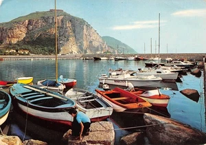 Cartolina Terracina porto barche Monte Giove 1977 - Foto 1 di 2