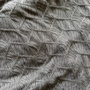 Grey Chevron Patterned Light Weight Knit 64in Wide Fabric - Picture 1 of 1