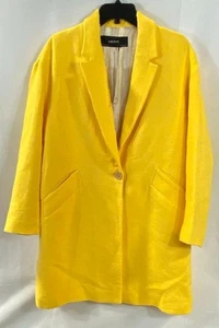Zara Basic Womens Yellow Buttoned Jacket M NWT - Picture 1 of 11