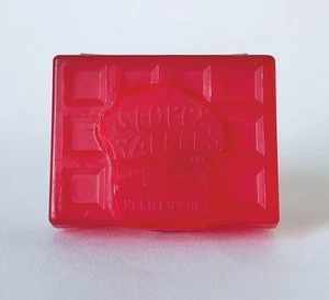 Contenitore caramelle Fleer SLOPPY WAFFLES vintage 1979 2,25” gomma da masticare ROSSO BRILLANTE - Foto 1 di 3