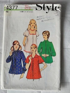 Vintage 1970s top pattern Style 4377 size 14 bust 36 - Picture 1 of 2