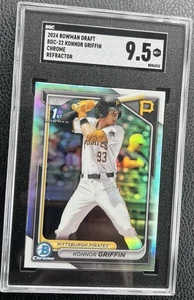 2024 BOWMAN CHROME DRAFT 1st RC KONNOR GRIFFIN REFRACTOR SGC 9.5 - Picture 1 of 2