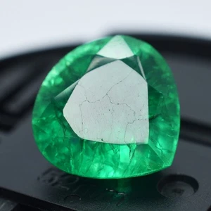 9.55 Ct Natural EMERALD Green Loose Gemstone Colombian CERTIFIED Pear Shape - Picture 1 of 6