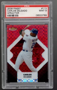 SLA109- 2006 Finest X-Fractors #113 Carlos Delgado / 250 - PSA Mint (9) - Bild 1 von 2