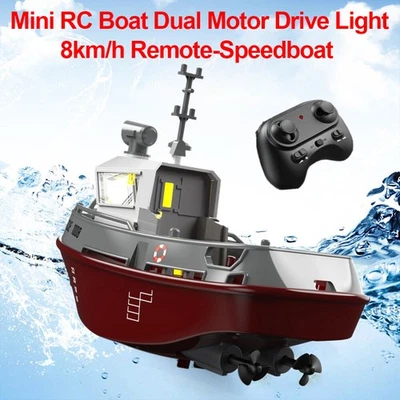 1:32 RC Boot Ferngesteuertes Rennboot 2,4GHz 8km/h Dualmotor Spielzeug Speedboot - Bild 1 von 4