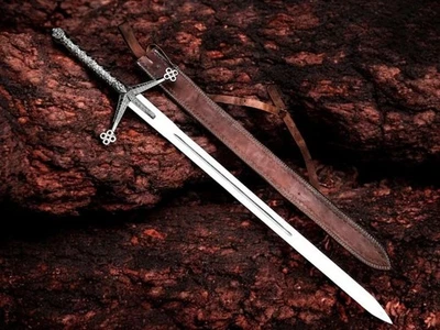 Espada Claymore escocesa hecha a mano: Highland Master medieval de acero inoxidable VBS-02 Foto 1 de 4