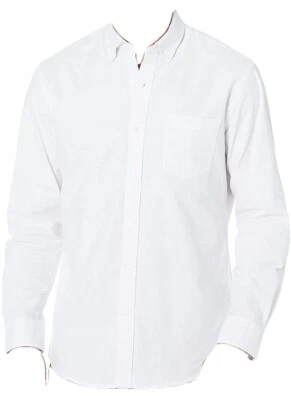 Andrew Fezza 男式修身长袖纯色棉质正装衬衫-结价 — 第 1/2 张图片