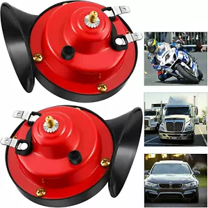 Super Loud Horn Snail Motorcycle 2pcs Super Horn 12V 300DB Car Truck Boat Train - Picture 1 of 4