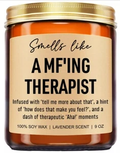 Younift Therapist Scented Candle 9oz Lavender Scent Natural Oil And Soy Wax NIB - Picture 1 of 12