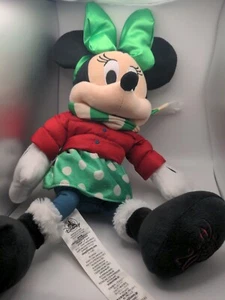 Traje de vacaciones de Navidad de 16" Minnie Mouse muñeca juguete de peluche 2021 - Imagen 1 de 3