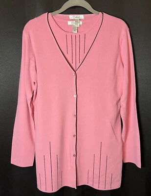 Cárdigan y top informal de negocios de dos piezas vintage años 90 Carducci para mujer L/XL Foto 1 de 4