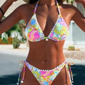 Sexy Summer Flowers Print Bikini Set – Women's Push-Up Swimsuit Beachwear - Picture 1 of 15