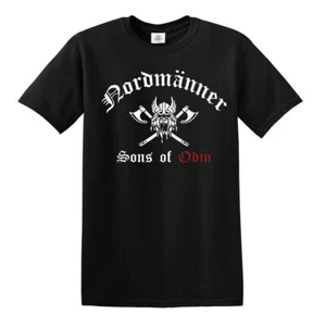 Nordmänner Sons of Odin T-Shirt Herren Wikinger Odin Thor Wikinger Tshirt Top Tee - Bild 1 von 4
