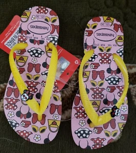 New Disney Minnie Mouse Havaianas Cool Flip Flops Thongs Sandal Kids Size 10 - Picture 1 of 3