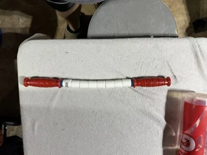 The Stick 19" Massage Roller White & Orange Hard Handles 8 Beads - Picture 1 of 10