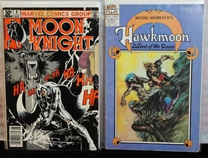 Vintage 1980's Comic Books: Hawkmoon The Sword of the Dawn #2 & Moon Knight #8 - Picture 1 of 12