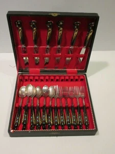 Stunning Vintage 18-Piece Dessert Utensil Set, Rooster Handles - Picture 1 of 10
