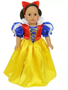 Schneewittchen Kostüm/Märchenprinzessin 2-teiliges Set passt 18" American Girl Puppen - Bild 1 von 1