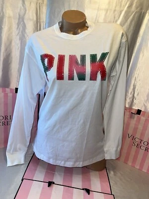 Victorias Secret PINK Bling Logo Shirt Multi Color Small - Image 1 of 2