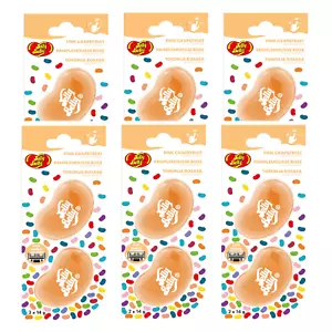 Jelly Belly Car Vent Air Freshener Pack w/2 Vent Clips, Pink Grapefruit, 6 Packs - Picture 1 of 3