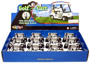 12 PIEZAS modelo de carro de golf de metal fundido a presión con acción Club Pull Back 5 pulgadas - Imagen 1 de 5