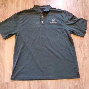 Vintage John Deere Polo Shirt Men's XL Green USA Port Authority - Imagen 1 de 10