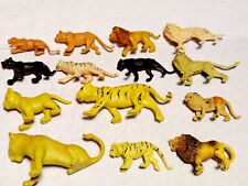 Vintage Plastic Tiger Lion Panther Cheetah .5"-2.5"  Lot Of 14