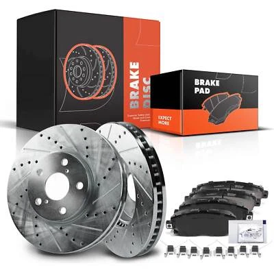 Front Drilled Rotors & Brake Pads for Lexus GS300 93-05 GS400 98-00 GS430 IS300 - Image 1 of 4