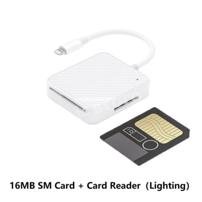 Smartmedia Card 16MB SM Memory Card W/ Smartmedia Card Reader Adapter Lighting - Image 1 of 4