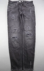 Pantalones de mezclilla ajustados elásticos en apuros parcheados negros talla 31 (MSR 30x29) - Imagen 1 de 9