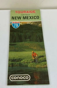 1979 Vintage Conoco Touraide Road Map of New Mexico, 23"x18"  - Picture 1 of 7