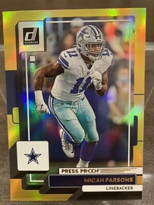 2022 Donruss Micah Parsons Gold Premium Press Proof #157 Cowboys