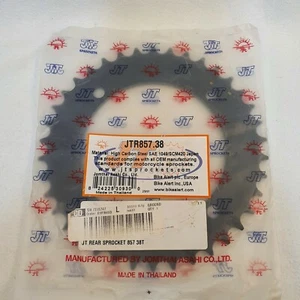 JTR857.38 JT Rear Sprocket 857 38T NEW! Sealed Package Motorcycle Part HC Steel - Picture 1 of 4