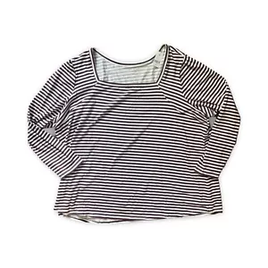 Lane Bryant Women's Purple Stripe Tunic Shirt Top Size 26 28 NWT - Picture 1 of 7