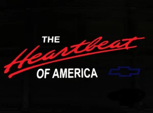 Chevy Heartbeat of America Colored Vinyl Decal Sticker Chevrolet Red White Blue - Picture 1 of 1