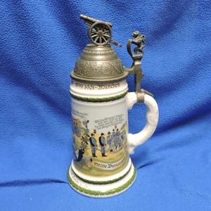 Vintage Regimental Beer Stein 3 Field Artillery 1899-1901 Munich Lithophane - Picture 1 of 24