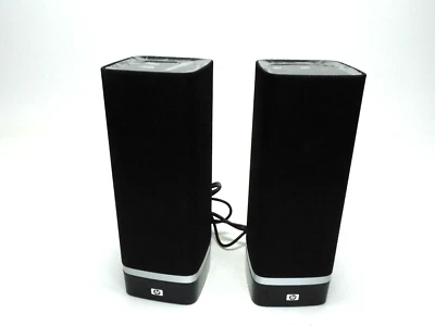 HP Brand HP S-00074 USB 2.0 Powered Speakers - Deep Bass - Music - Turns On - Image 1 of 4