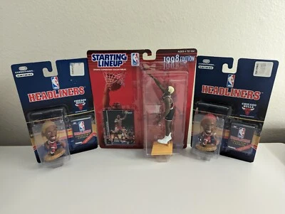 Lote Dennis Rodman - Alineación inicial 1998 (cabello blanco) - Techos 1996 - Rubios y rojos Foto 1 de 4