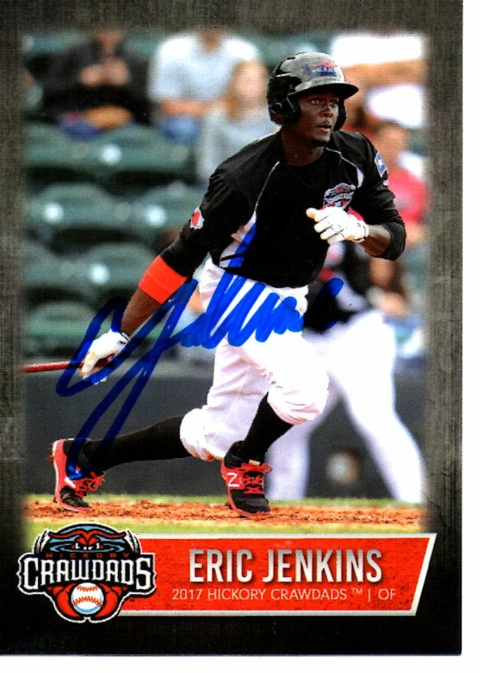 Eric Jenkins 2017 Hickory Crawdads Signed Card - Image 1 of 1