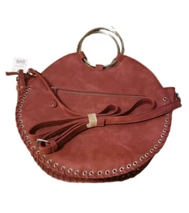 Cato Est. 1946 Round Mauve Pink Whipstitch Trim Crossbody Purse - Picture 1 of 9