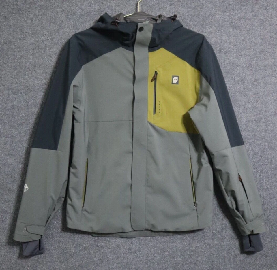 Orage Jacket Men Medium Gray Logan Shell Full Zip Hooded Ski Hike Camp Fish EUC - Image 1 of 4