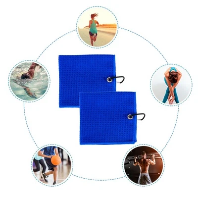 2Pcs Mikrofaser Yoga Handtuch Fitness Workout Lauf Schweiß Saugfähigen KU - Bild 1 von 4