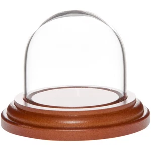 Plymor 1.875" x 1.875" Mini Glass Display Dome Cloche (Walnut Base) - Picture 1 of 4